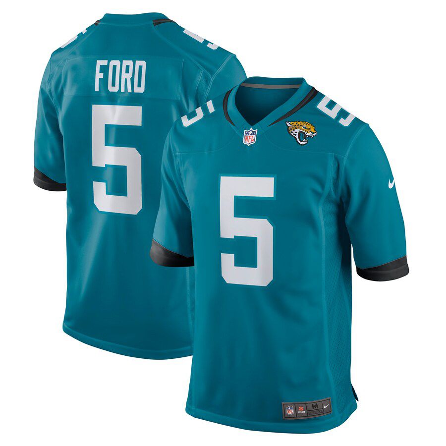 Men Jacksonville Jaguars #5 Rudy Ford Nike Green Game Player NFL Jersey